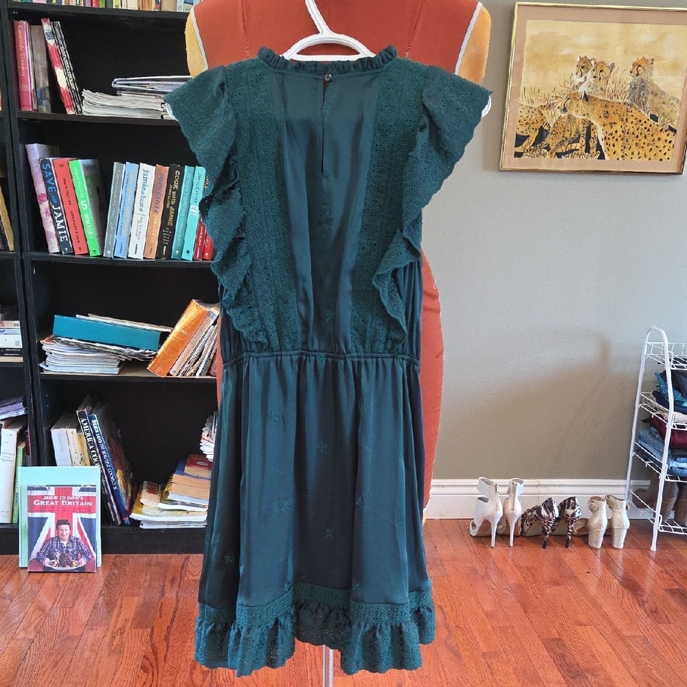 Aritzia Teal Ruffle Dress - Picture 5 of 8